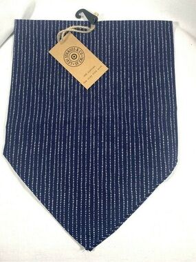 Levi's Navy Blue Striped Bandana Scarf